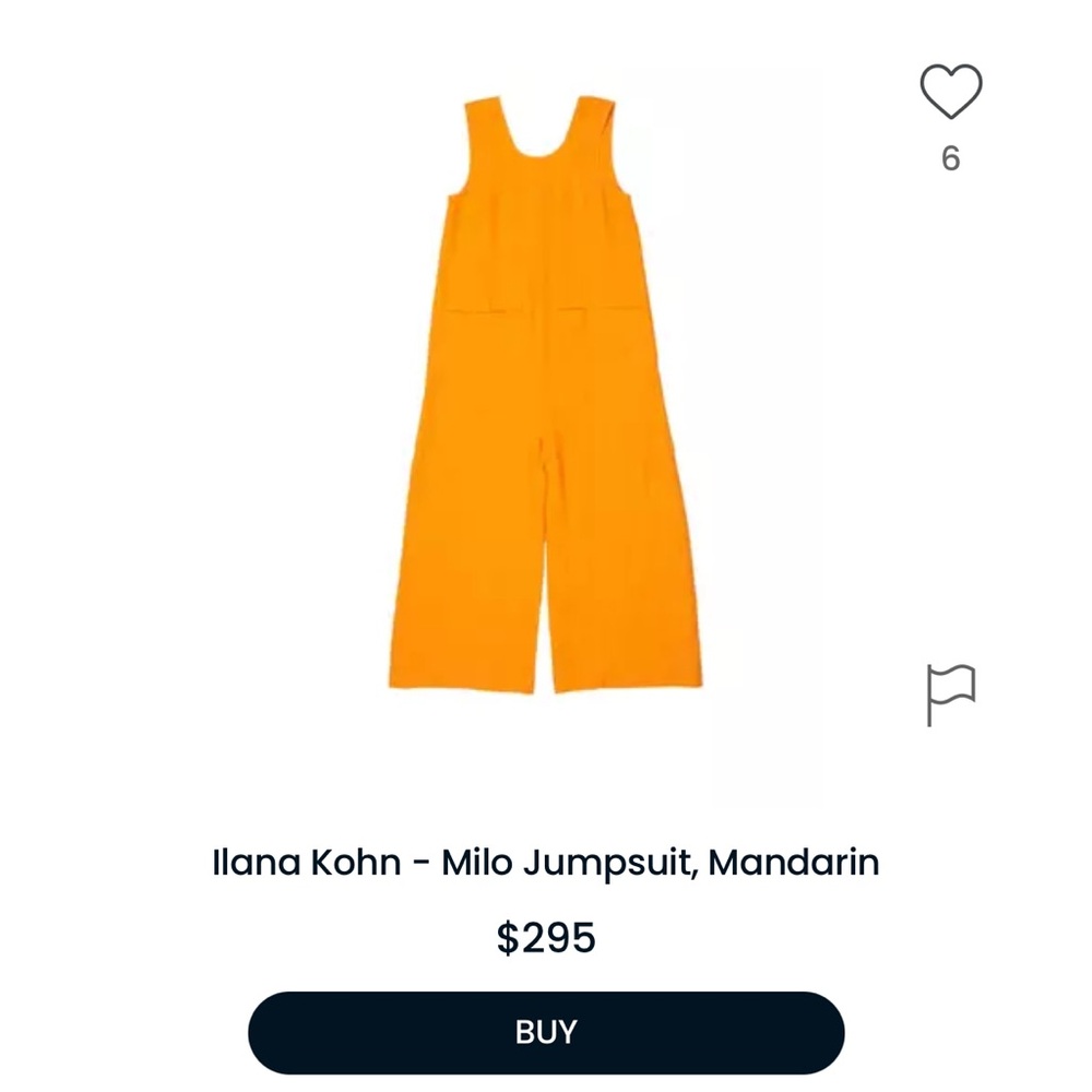 Ilana Kohn Orange Milo Jumpsuit